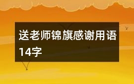 送老師錦旗感謝用語14字