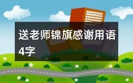 送老師錦旗感謝用語4字
