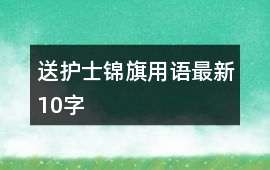 送護士錦旗用語最新10字