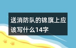 送消防隊的錦旗上應該寫什么14字
