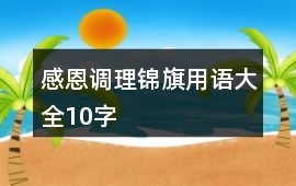 感恩調(diào)理錦旗用語大全10字