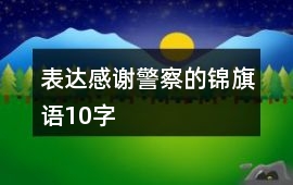 表達感謝警察的錦旗語10字