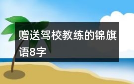 贈送駕校教練的錦旗語8字