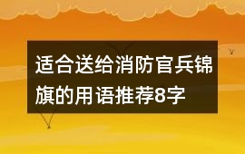 適合送給消防官兵錦旗的用語推薦8字