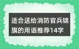 適合送給消防官兵錦旗的用語推薦14字