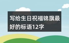 寫給生日祝福錦旗最好的標語12字