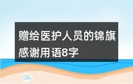 贈給醫護人員的錦旗感謝用語8字
