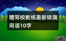 贈駕校教練最新錦旗用語10字