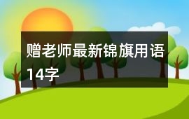 贈老師最新錦旗用語14字