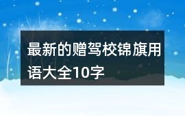 最新的贈駕校錦旗用語大全10字