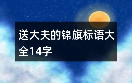 送大夫的錦旗標語大全14字
