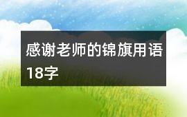 感謝老師的錦旗用語18字