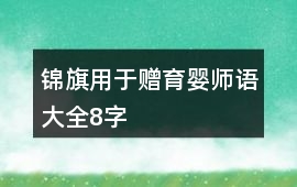 錦旗用于贈育嬰師語大全8字