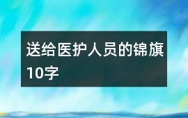 送給醫(yī)護人員的錦旗10字