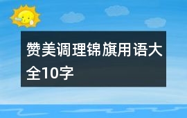贊美調(diào)理錦旗用語(yǔ)大全10字