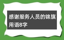 感謝服務(wù)人員的錦旗用語8字