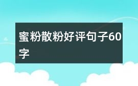蜜粉、散粉好評句子60字