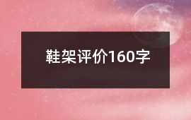 鞋架評(píng)價(jià)160字