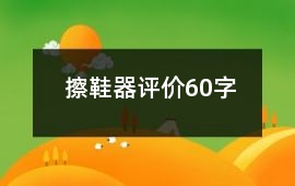 擦鞋器評價60字
