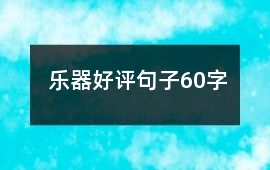樂器好評句子60字