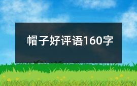 帽子好評語160字