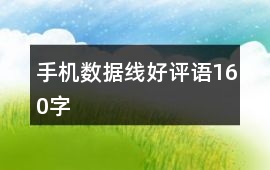 手機數據線好評語160字