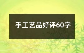 手工藝品好評60字