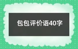 包包評價語40字