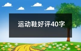 運動鞋好評40字