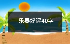 樂器好評40字