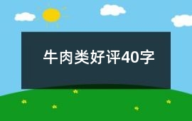 牛肉類好評40字