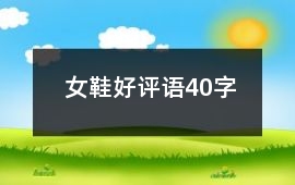 女鞋好評語40字