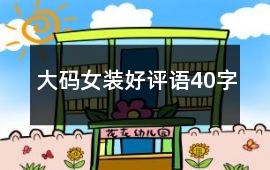 大碼女裝好評語40字