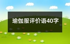 瑜伽服評價語40字