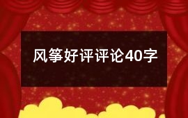 風箏好評評論40字