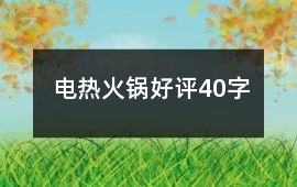 電熱、火鍋好評40字