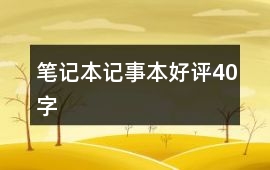 筆記本、記事本好評40字