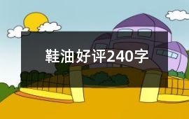 鞋油好評240字