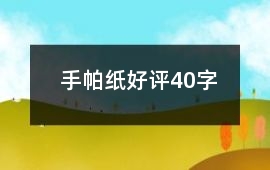 手帕紙好評40字