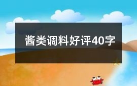 醬類調料好評40字