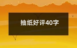 抽紙好評40字
