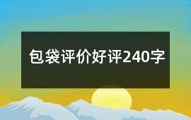 包袋評價好評240字
