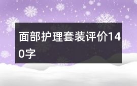 面部護理套裝評價140字