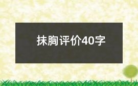 抹胸評價40字