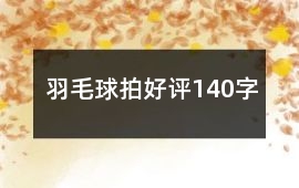 羽毛球拍好評(píng)140字