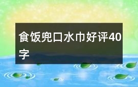 食飯兜、口水巾好評40字
