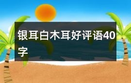 銀耳、白木耳好評語40字