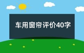 車用窗簾評價40字