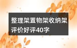 整理架、置物架、收納架評價好評40字