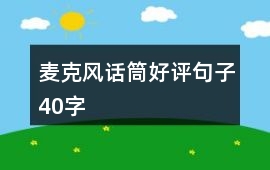 麥克風、話筒好評句子40字